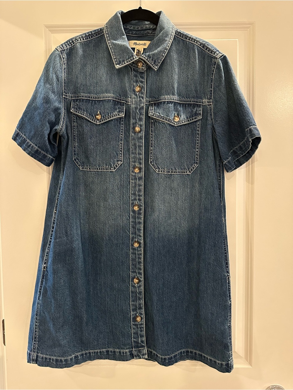 NWT Madewell Denim Boxy Shirtdress in Demarco Wash, M - Picture 5 of 7